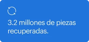 3.2 millones de piezas recuperadas