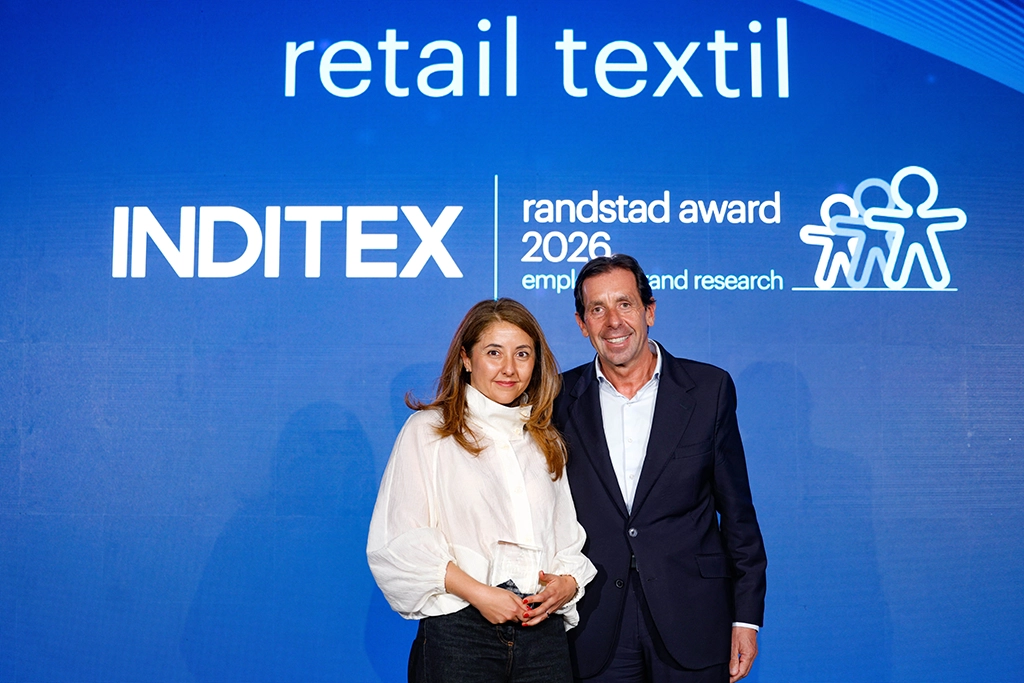 INDITEX recogiendo el premio de Randstad Award 2026.