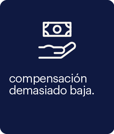 compensación demasiado baja